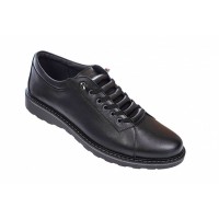 Oferta Pantofi barbati casual sport din piele naturala Marko Negru LASEN
